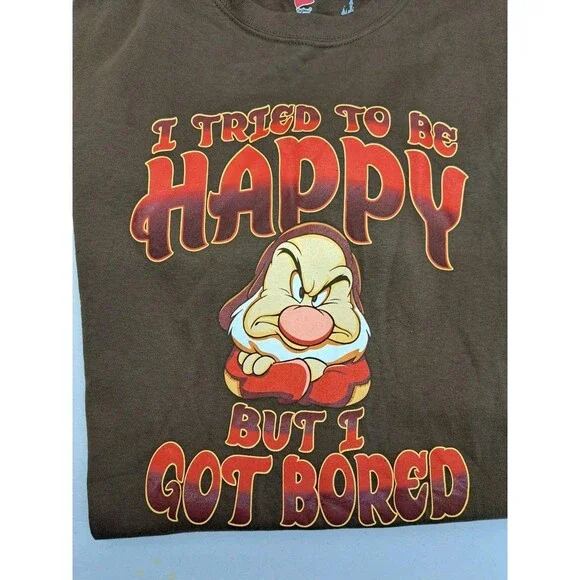 Disney Parks Store Brown T-Shirt Grumpy Graphic Men's Size 2XL New* - Picture 4 of 4